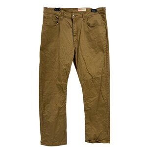 Wranglers Men's Straight Fit 5 Pocket Tan Pants Men's Size 36 x 30